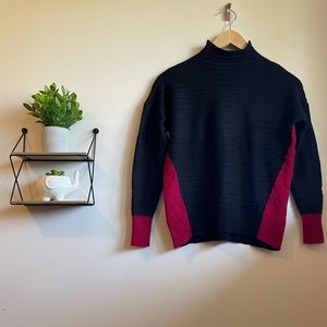 Christian Siriano mock neck sweater - Black and Red - Medium
